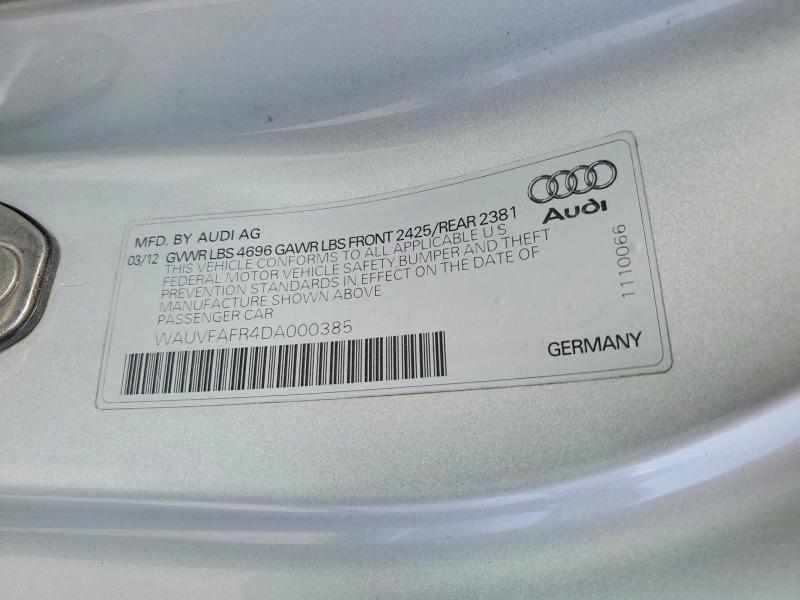 Продажа на аукционе авто 2013 Audi A5, vin: WAUVFAFR4DA000385, номер лота: 55458156