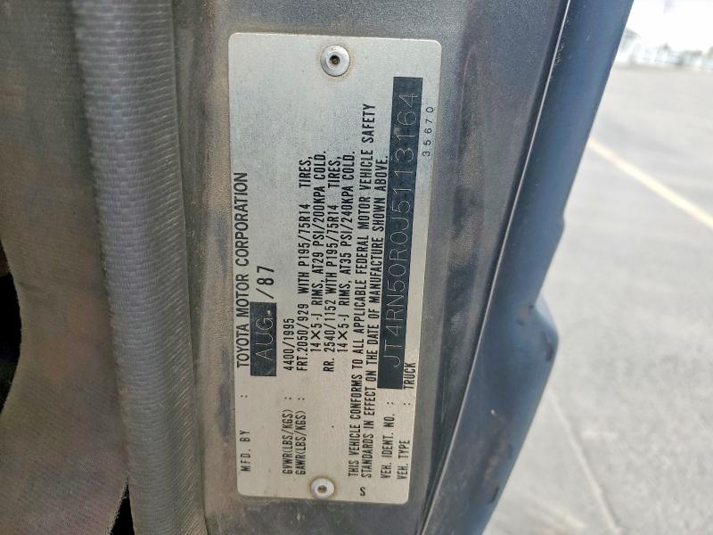 Продаж на аукціоні авто 1988 Toyota Pickup, vin: JT4RN50R0J5113164, номер лоту: 54892086
