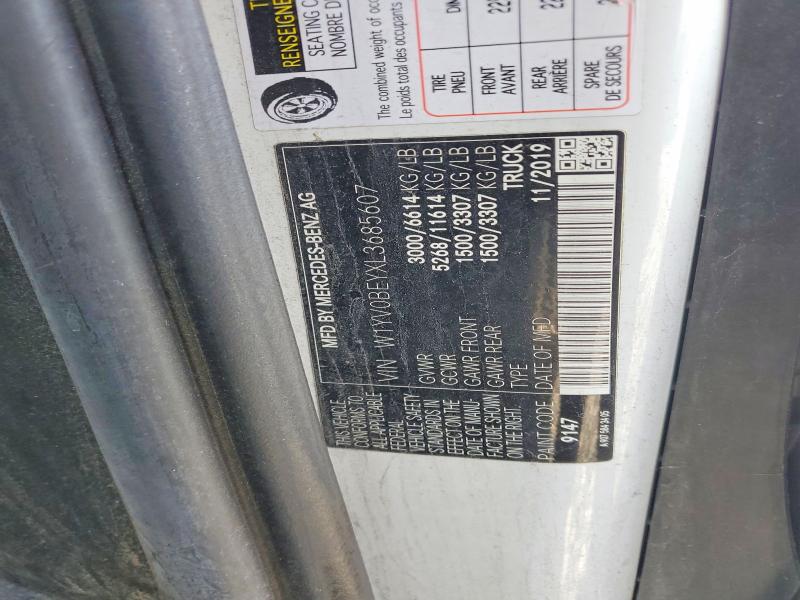 Продажа на аукционе авто 2020 Mercedes-benz Metris, vin: W1YV0BEYXL3685607, номер лота: 55013326