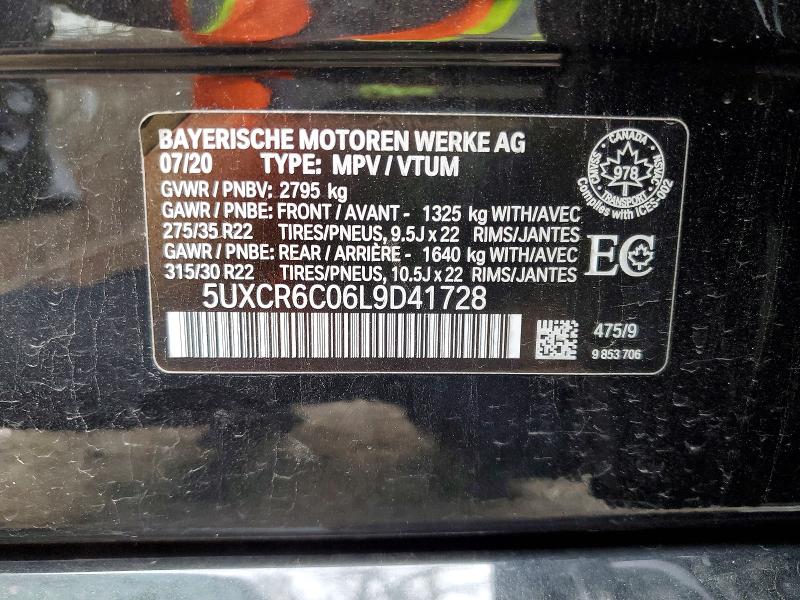 Aukcja sprzedaży 2020 Bmw X5, vin: 5UXCR6C06L9D41728, numer aukcji: 51111826