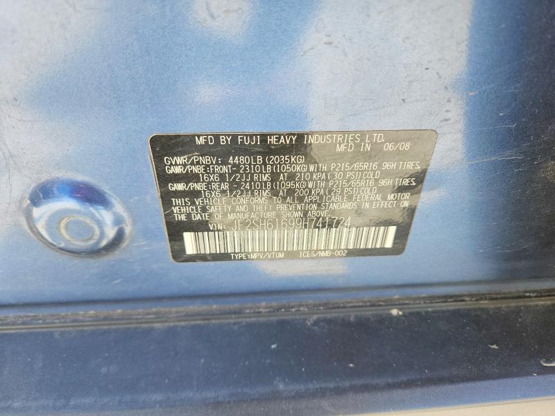 Aukcja sprzedaży 2009 Subaru Forester, vin: JF2SH61699H741724, numer aukcji: 53976936