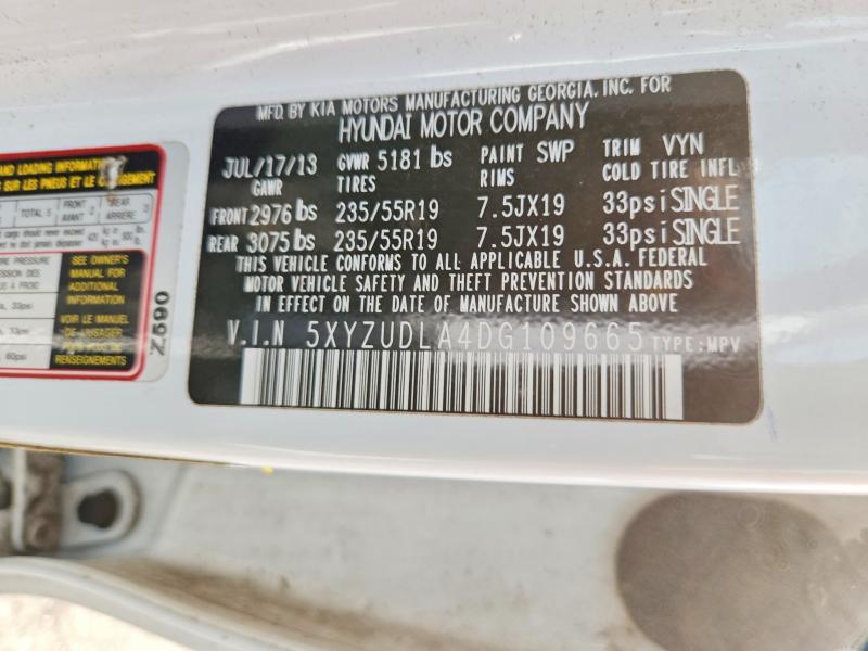 Продаж на аукціоні авто 2013 Hyundai Santa Fe Sport, vin: 5XYZUDLA4DG109665, номер лоту: 52476966