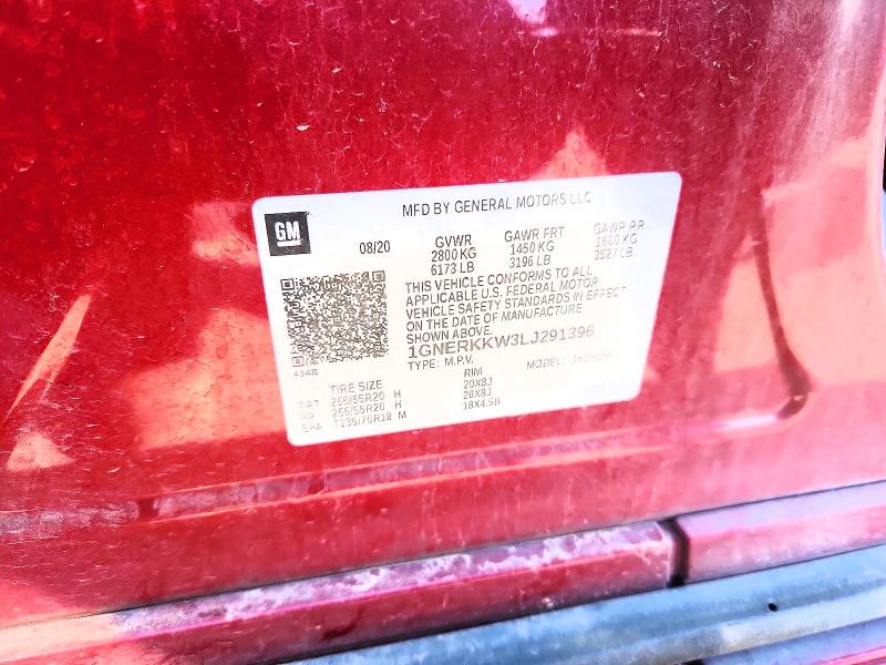 Продаж на аукціоні авто 2020 Chevrolet Traverse, vin: 1GNERKKW3LJ291396, номер лоту: 54889466