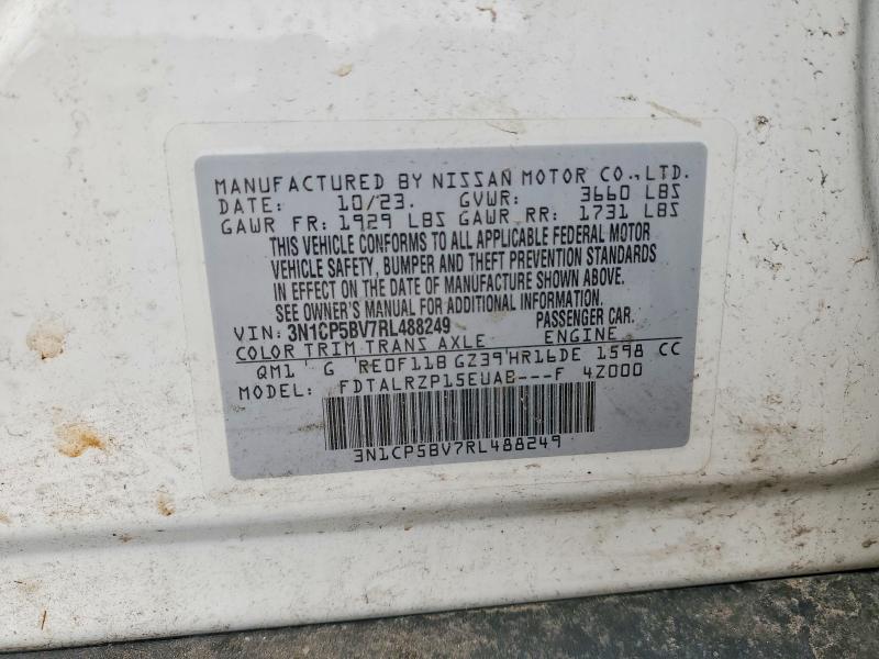 2024 Nissan Kicks მანქანა იყიდება აუქციონზე, vin: 3N1CP5BV7RL488249, აუქციონის ნომერი: 52340126