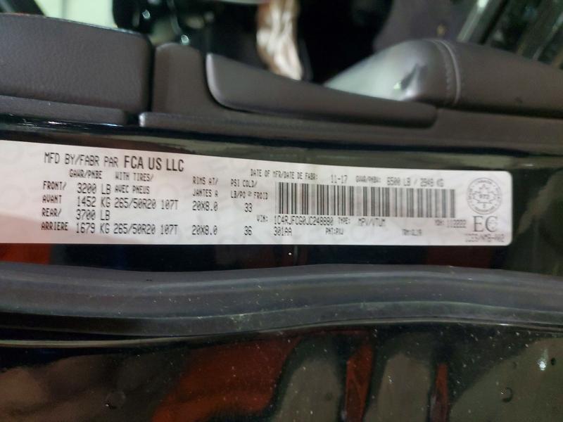 Продаж на аукціоні авто 2018 Jeep Grand Cherokee, vin: 1C4RJFCG0JC248880, номер лоту: 52849536