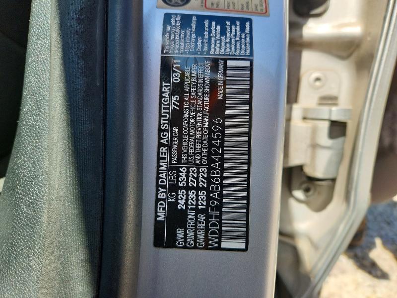 2011 Mercedes-benz E მანქანა იყიდება აუქციონზე, vin: WDDHF9AB6BA424596, აუქციონის ნომერი: 52779866