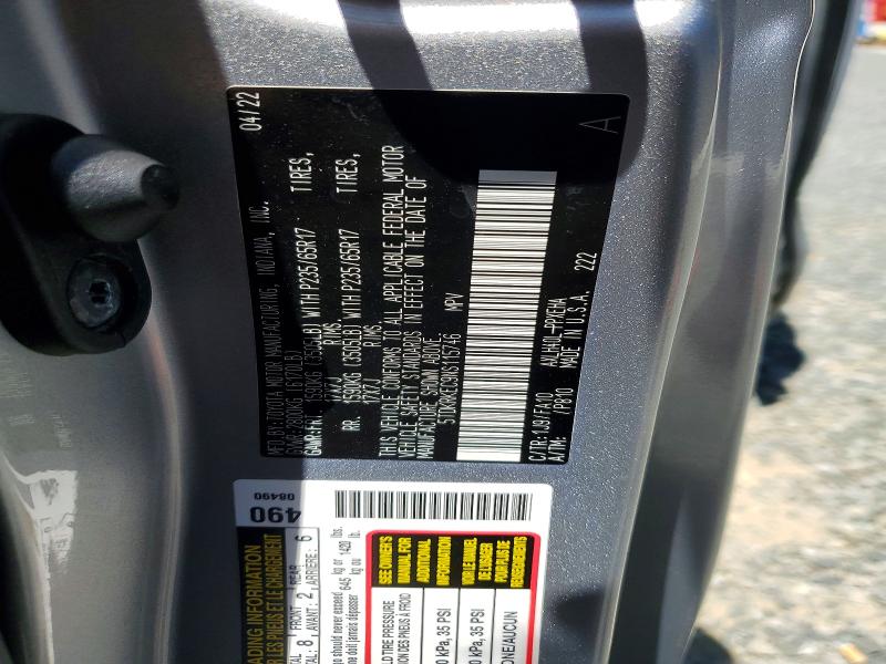 2022 Toyota Sienna მანქანა იყიდება აუქციონზე, vin: 5TDKRKEC9NS115746, აუქციონის ნომერი: 53803106