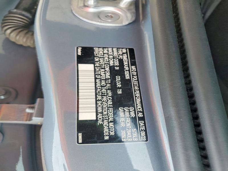 55419586 :رقم المزاد ، YSMED3KA3PL132605 vin ، 2023 Polestar 2 مزاد بيع