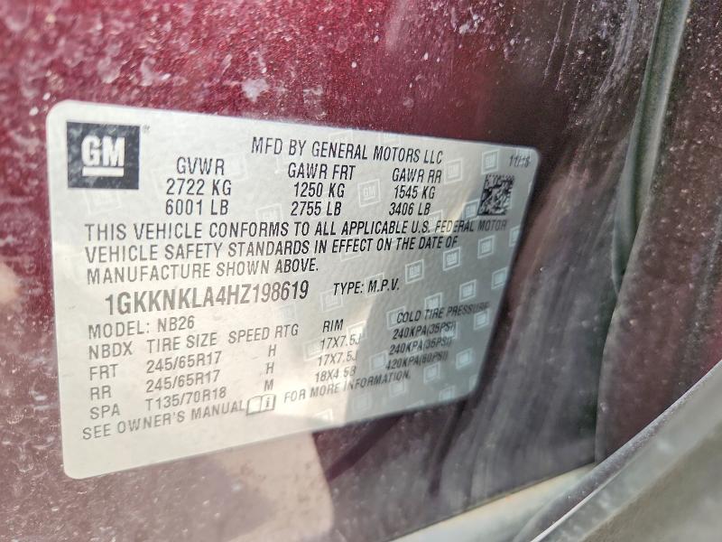 Продажа на аукционе авто 2017 Gmc Acadia, vin: 1GKKNKLA4HZ198619, номер лота: 54068856