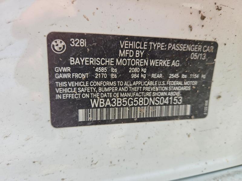 Продажа на аукционе авто 2013 Bmw 328, vin: WBA3B5G58DNS04153, номер лота: 54273216