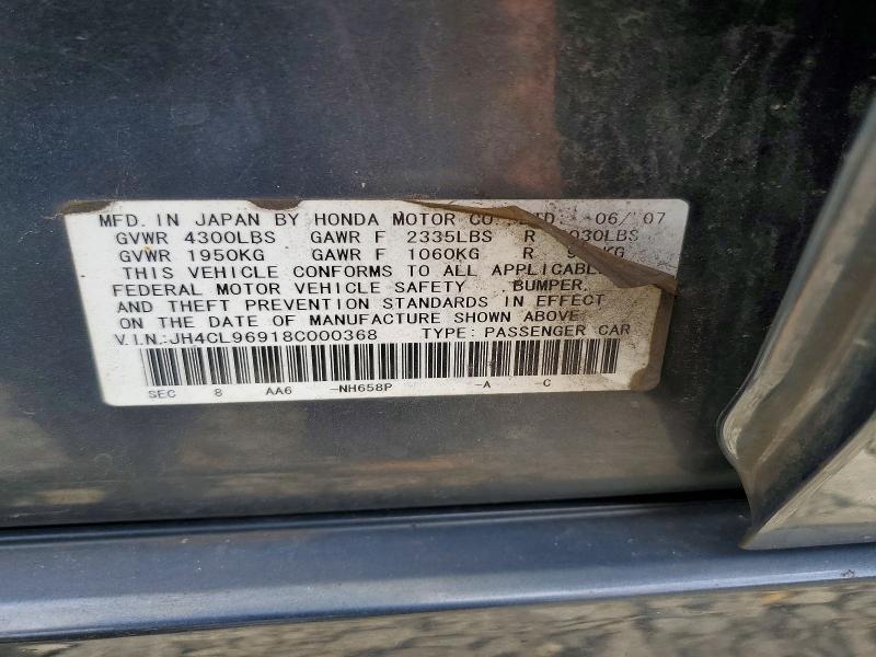 53097176 :رقم المزاد ، JH4CL96918C000368 vin ، 2008 Acura Tsx مزاد بيع