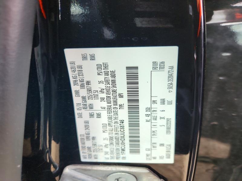 Aukcja sprzedaży 2018 Ford Escape, vin: 1FMCU0HDXJUC68746, numer aukcji: 54420746