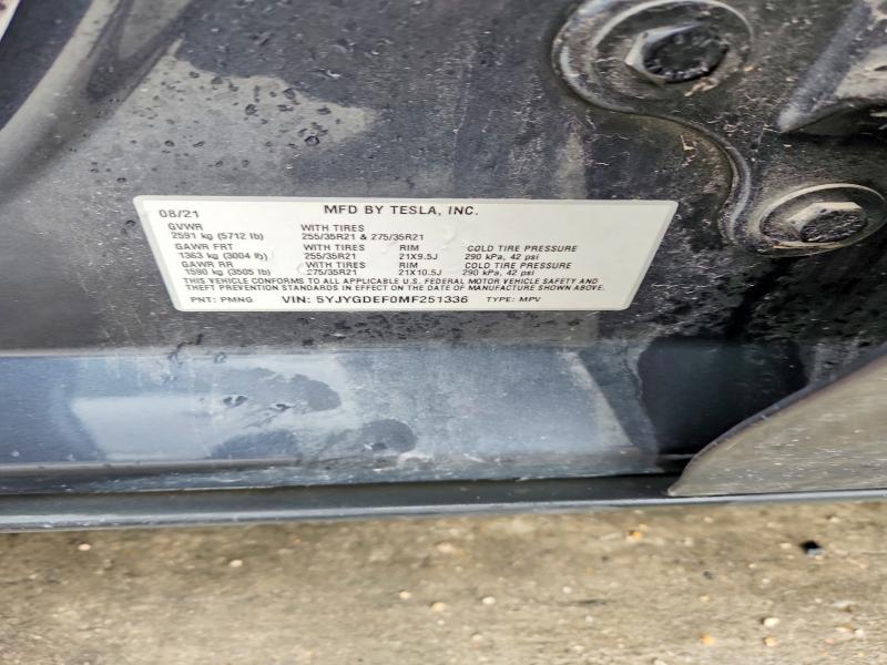 Продажа на аукционе авто 2021 Tesla Model Y, vin: 5YJYGDEF0MF251336, номер лота: 51866546