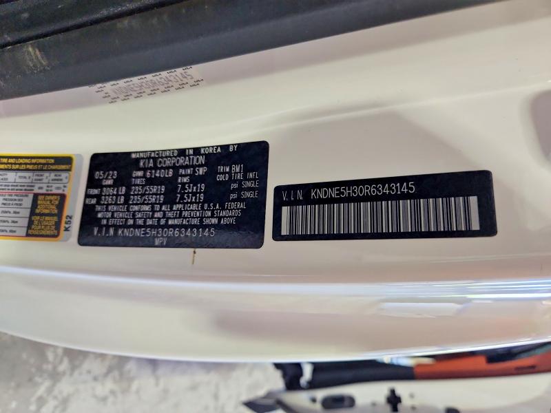 Aukcja sprzedaży 2024 Kia Carnival, vin: KNDNE5H30R6343145, numer aukcji: 55435876