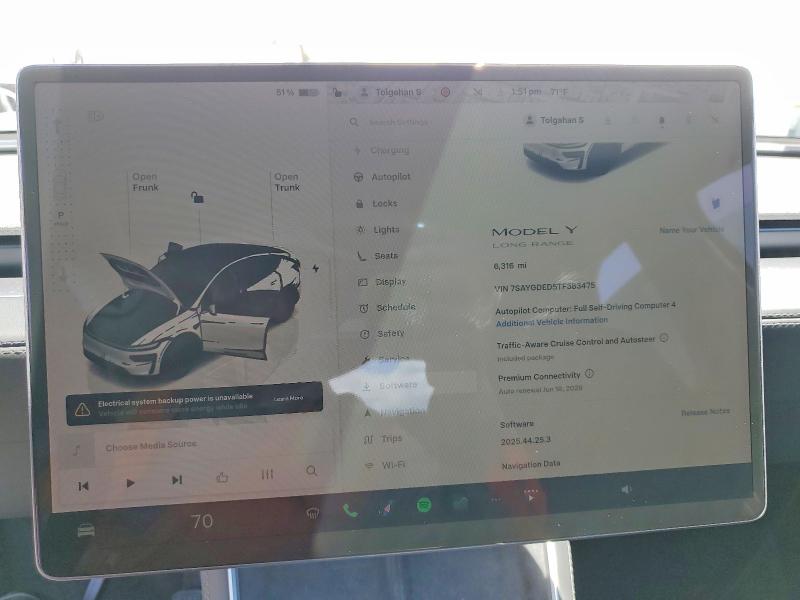Aukcja sprzedaży 2026 Tesla Model Y, vin: 7SAYGDED5TF383475, numer aukcji: 54732386