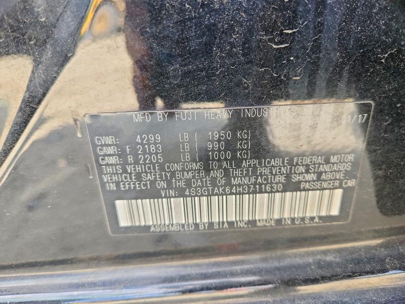 Aukcja sprzedaży 2017 Subaru Impreza, vin: 4S3GTAK64H3711630, numer aukcji: 53343866