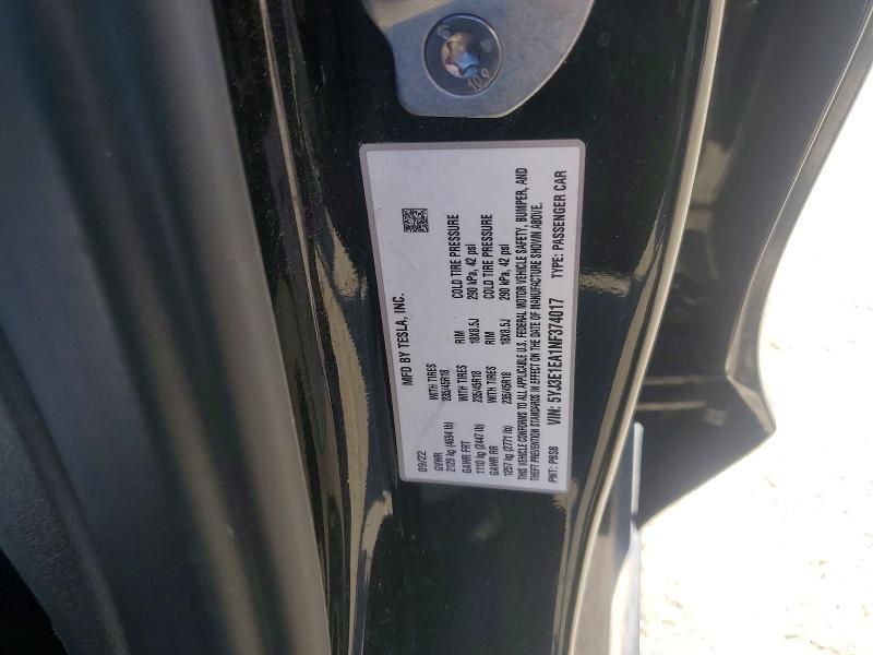 Продаж на аукціоні авто 2022 Tesla Model 3, vin: 5YJ3E1EA1NF374017, номер лоту: 54345706