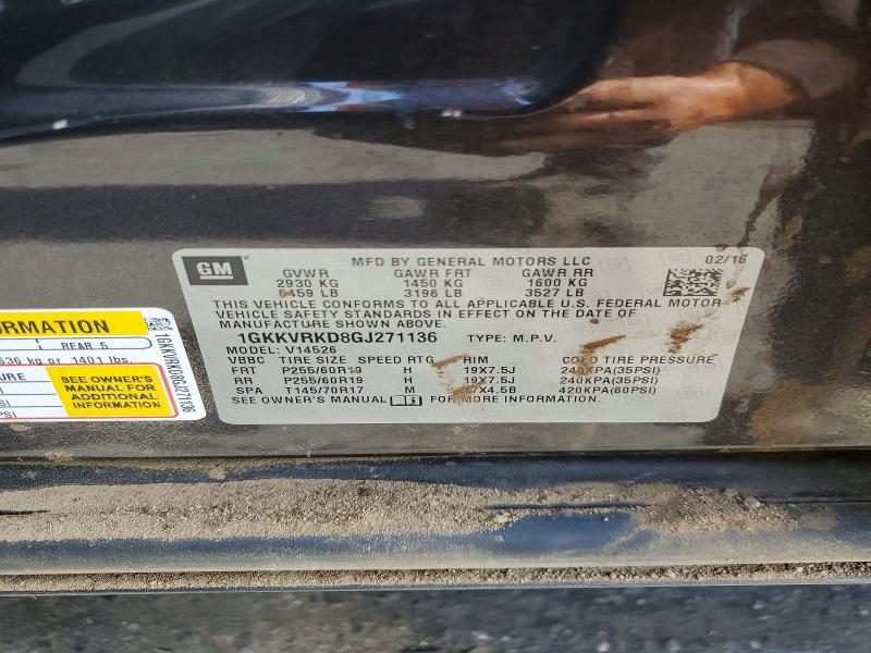 2016 Gmc Acadia მანქანა იყიდება აუქციონზე, vin: 1GKKVRKD8GJ271136, აუქციონის ნომერი: 52198336