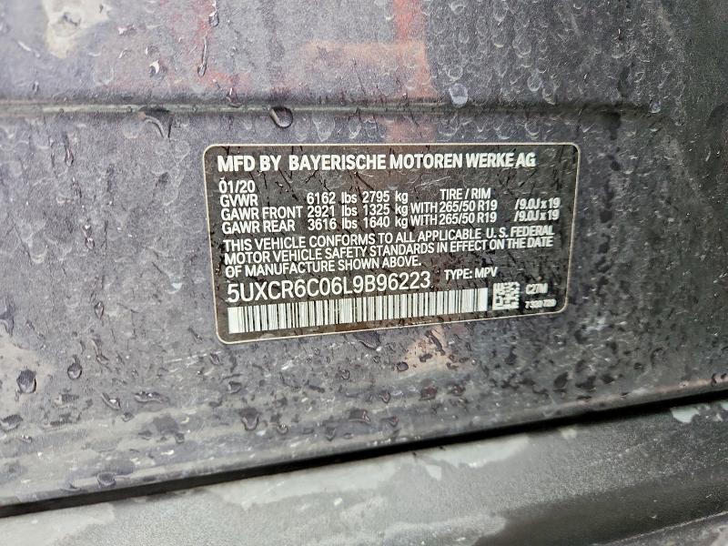 2020 Bmw X5 მანქანა იყიდება აუქციონზე, vin: 5UXCR6C06L9B96223, აუქციონის ნომერი: 53997226