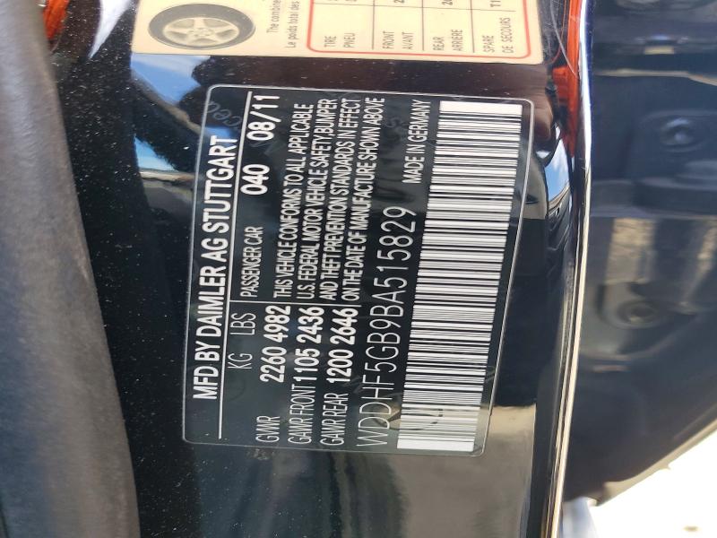 55174496 :رقم المزاد ، WDDHF5GB9BA515829 vin ، 2011 Mercedes-benz E مزاد بيع