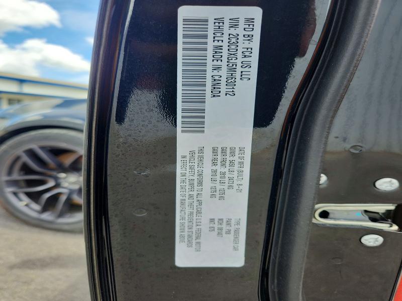 Aukcja sprzedaży 2021 Dodge Charger, vin: 2C3CDXGJ5MH630112, numer aukcji: 55580586
