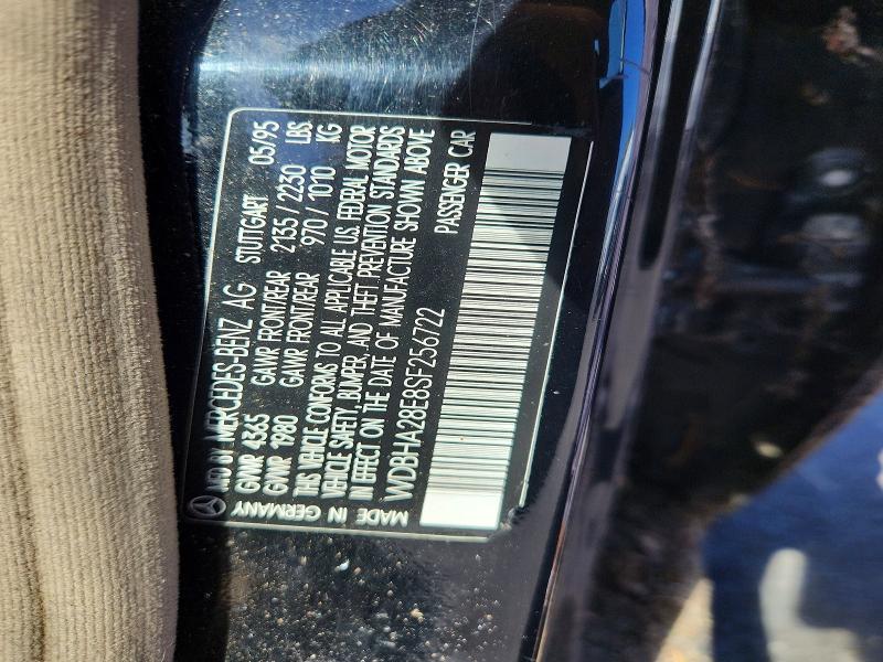 Продаж на аукціоні авто 1995 Mercedes-benz C, vin: WDBHA28E8SF256722, номер лоту: 54732836