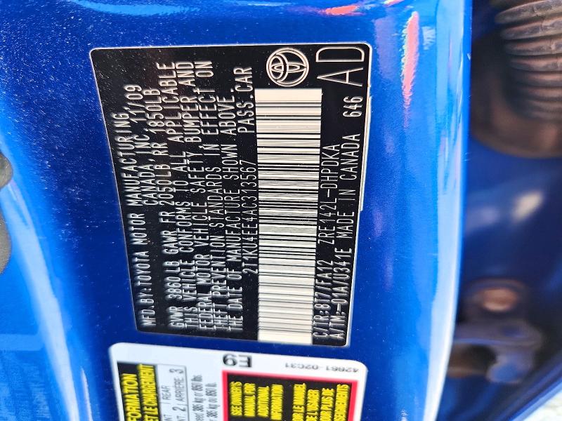 53327336 :رقم المزاد ، 2T1KU4EE4AC313567 vin ، 2010 Toyota Matrix مزاد بيع