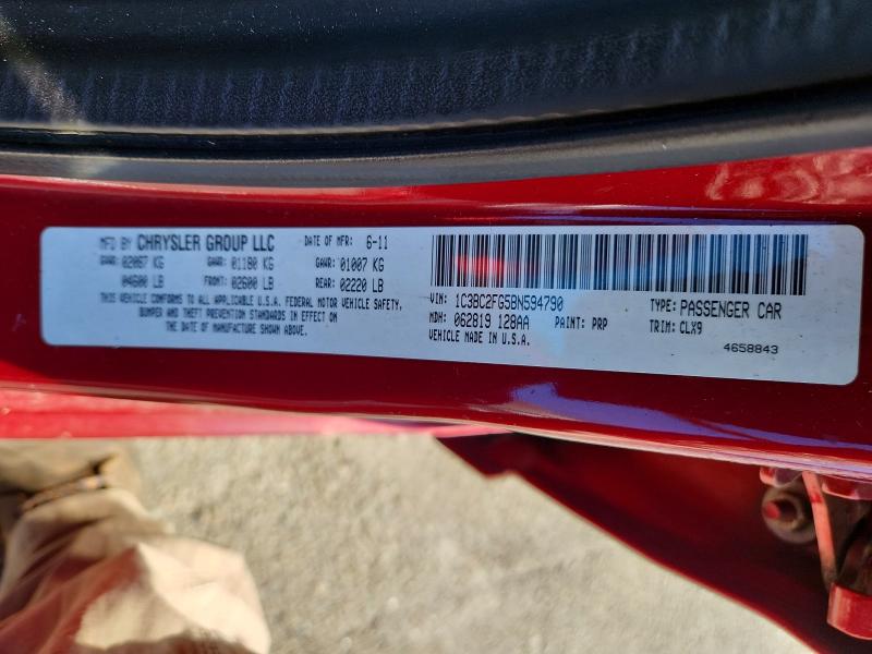 Aukcja sprzedaży 2011 Chrysler 200, vin: 1C3BC2FG5BN594790, numer aukcji: 51961906