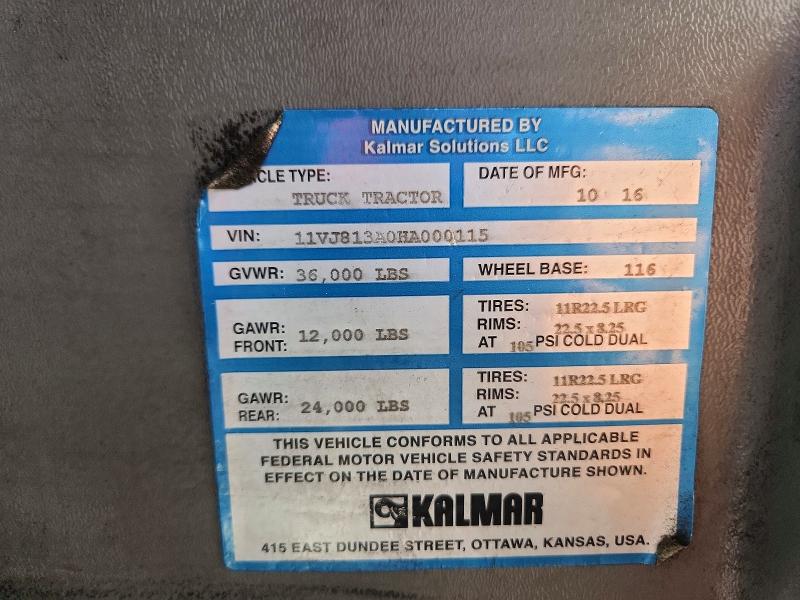 Aukcja sprzedaży 2017 Kalmar Ottawa T2, vin: 11VJ813A0HA000115, numer aukcji: 54326016