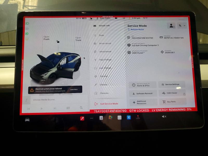Продаж на аукціоні авто 2022 Tesla Model Y, vin: 7SAYGDEF4NF404790, номер лоту: 52062666