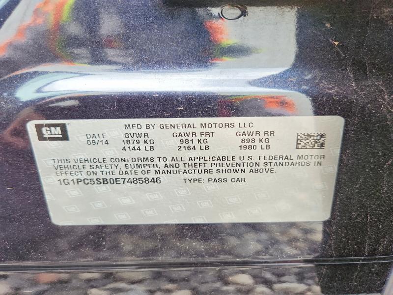 Продаж на аукціоні авто 2014 Chevrolet Cruze, vin: 1G1PC5SB0E7485846, номер лоту: 53241566