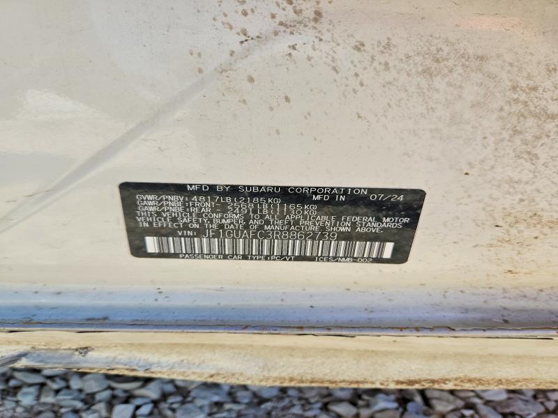 53257716 :رقم المزاد ، JF1GUAFC3R8862739 vin ، 2024 Subaru Impreza مزاد بيع