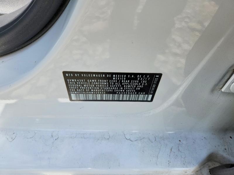 Aukcja sprzedaży 2017 Volkswagen Jetta, vin: 3VW4T7AJ0HM325634, numer aukcji: 54605036