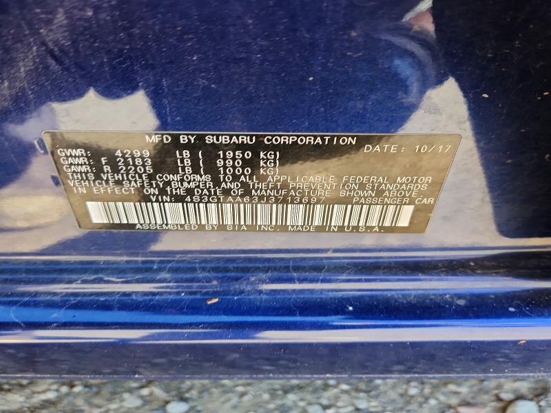 Aukcja sprzedaży 2018 Subaru Impreza, vin: 4S3GTAA63J3713697, numer aukcji: 53254746