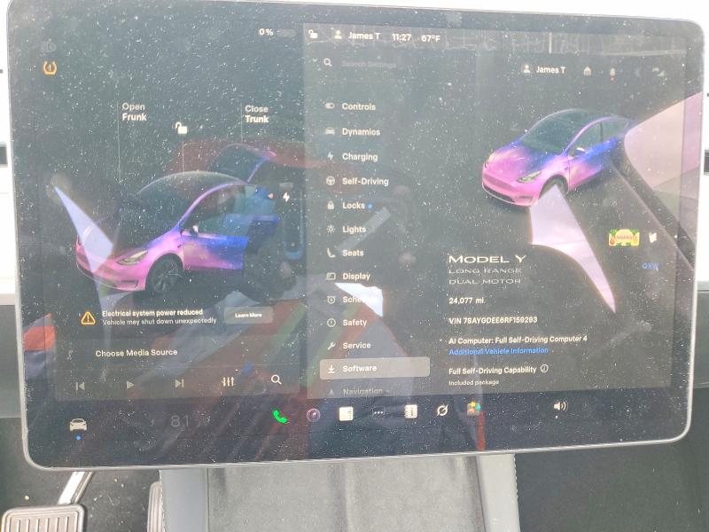 55006926 :رقم المزاد ، 7SAYGDEE6RF159293 vin ، 2024 Tesla Model Y مزاد بيع