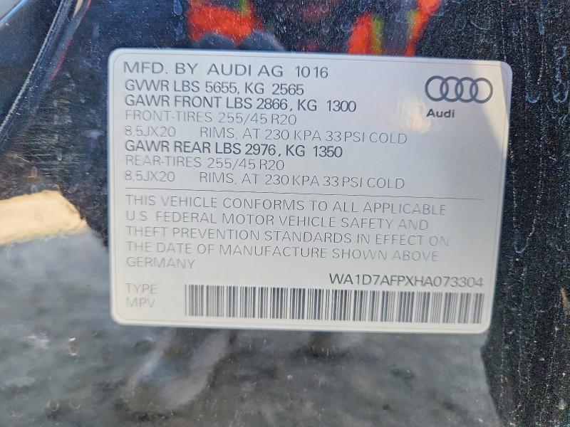 Продажа на аукционе авто 2017 Audi Q5, vin: WA1D7AFPXHA073304, номер лота: 51817706