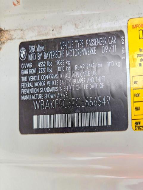 2012 Bmw 328 მანქანა იყიდება აუქციონზე, vin: WBAKF5C57CE656549, აუქციონის ნომერი: 54211556
