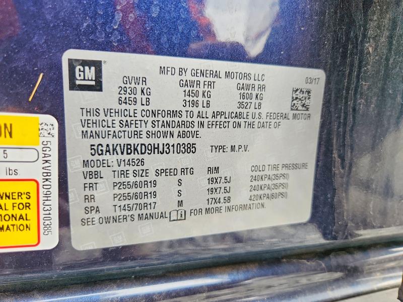 Продажа на аукционе авто 2017 Buick Enclave, vin: 5GAKVBKD9HJ310385, номер лота: 54312636