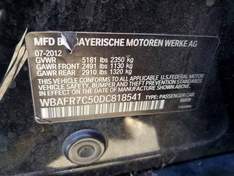 54279546 :رقم المزاد ، WBAFR7C50DC818541 vin ، 2013 Bmw 535 مزاد بيع