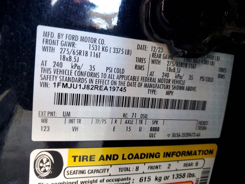 Продаж на аукціоні авто 2024 Ford Expedition, vin: 1FMJU1J82REA19745, номер лоту: 52745196