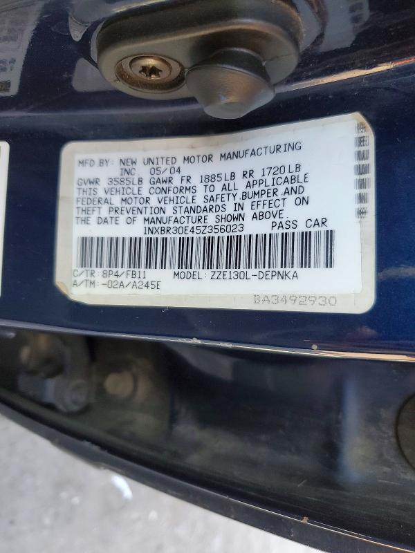 Продаж на аукціоні авто 2005 Toyota Corolla, vin: 1NXBR30E45Z356023, номер лоту: 55070646
