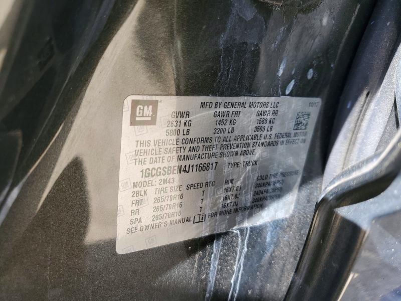 Aukcja sprzedaży 2018 Chevrolet Colorado, vin: 1GCGSBEN4J1166817, numer aukcji: 55006716