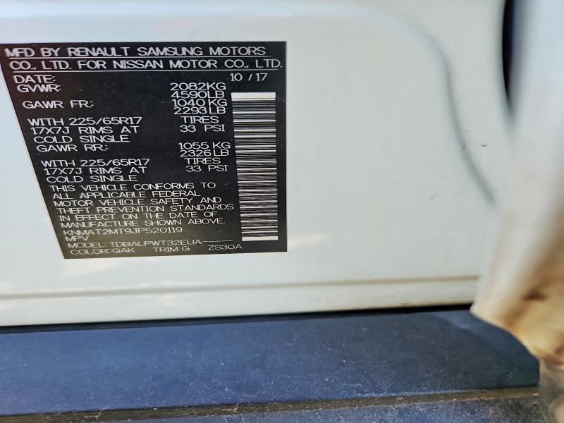 2018 Nissan Rogue მანქანა იყიდება აუქციონზე, vin: KNMAT2MT9JP520119, აუქციონის ნომერი: 53480976