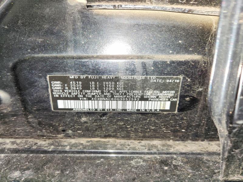 Aukcja sprzedaży 2016 Subaru Legacy, vin: 4S3BNAC60G3052592, numer aukcji: 54405776