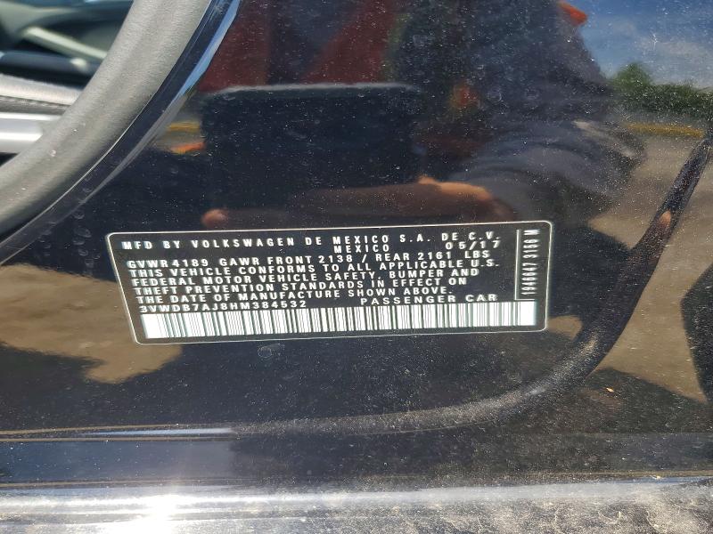 53173826 :رقم المزاد ، 3VWDB7AJ8HM384532 vin ، 2017 Volkswagen Jetta مزاد بيع