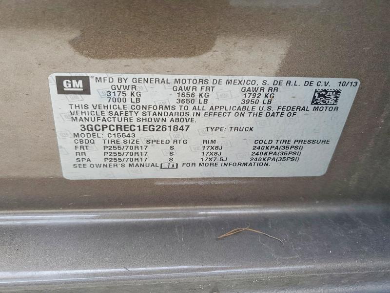 Продажа на аукционе авто 2014 Chevrolet Silverado, vin: 3GCPCREC1EG261847, номер лота: 53601446