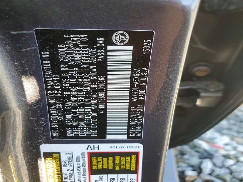 53958606 :رقم المزاد ، 4T1BD1EB9DU010968 vin ، 2013 Toyota Avalon Hyb مزاد بيع