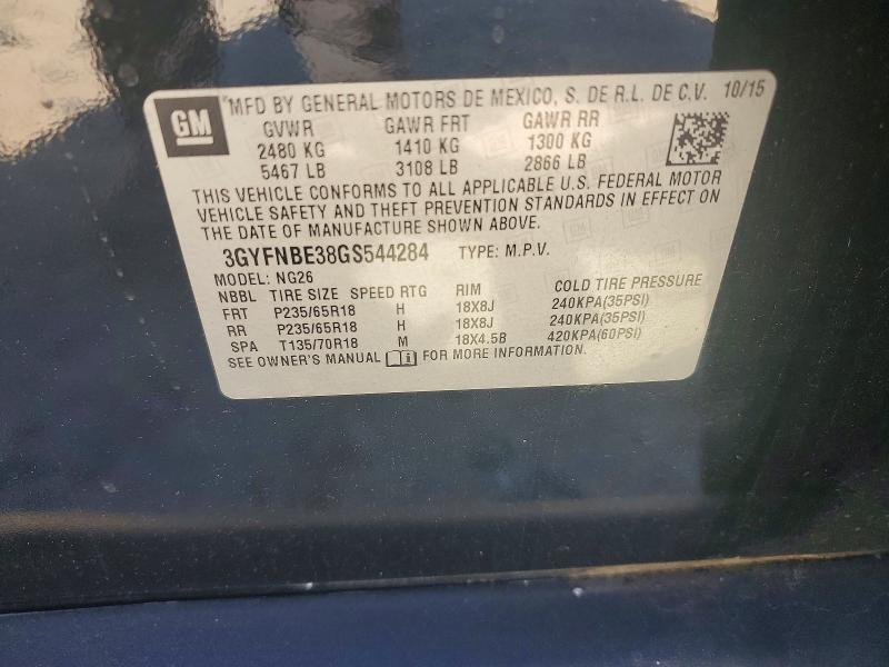 Aukcja sprzedaży 2016 Cadillac Srx, vin: 3GYFNBE38GS544284, numer aukcji: 53292156