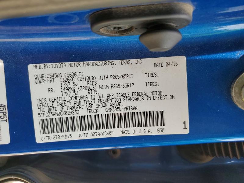 Aukcja sprzedaży 2016 Toyota Tacoma, vin: 5TFCZ5AN0GX029252, numer aukcji: 52907256