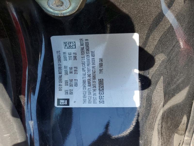 52946166 :رقم المزاد ، 2G1FE1E33C9208865 vin ، 2012 Chevrolet Camaro مزاد بيع